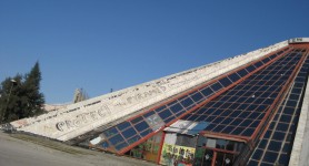 The Pyramid of Enver Hoxha in Tirana, Albania